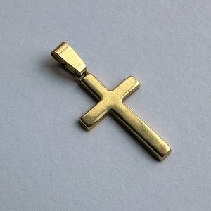 14k gold cross pendant necklace tiny small dainty